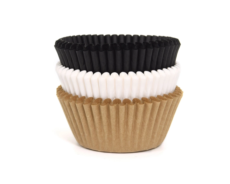 75 Baking cups assorted Natural 50x33mm