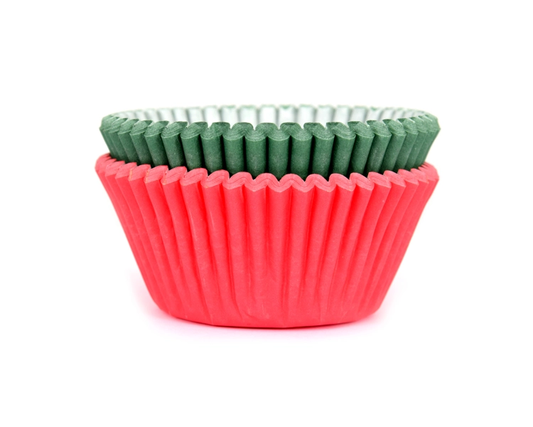 Baking cups Christmas plain mix 50x33mm