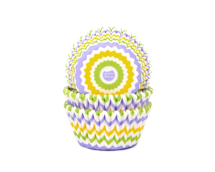Baking cups Chevron Spring 50x33mm