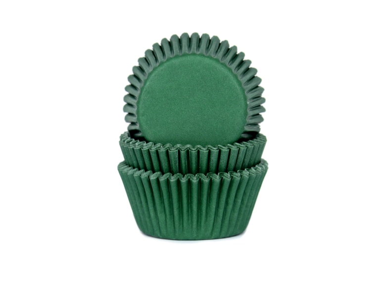 bulk MINI baking cases Dark Green 35x23mm