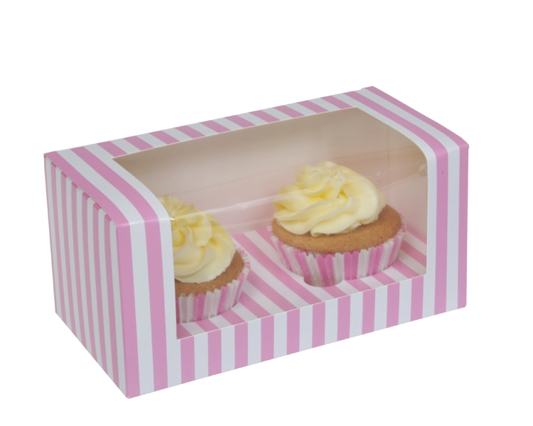 BULK 2 cupcake box  CIRCUS with window height 9cm- pck/12
