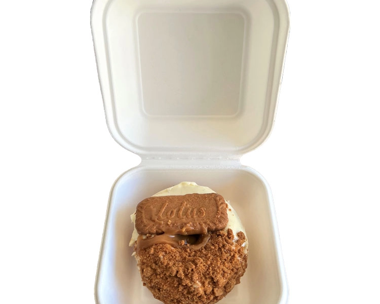 Clamshell or Bento cake box 15.5x15.5x4,8cm (8cm closed