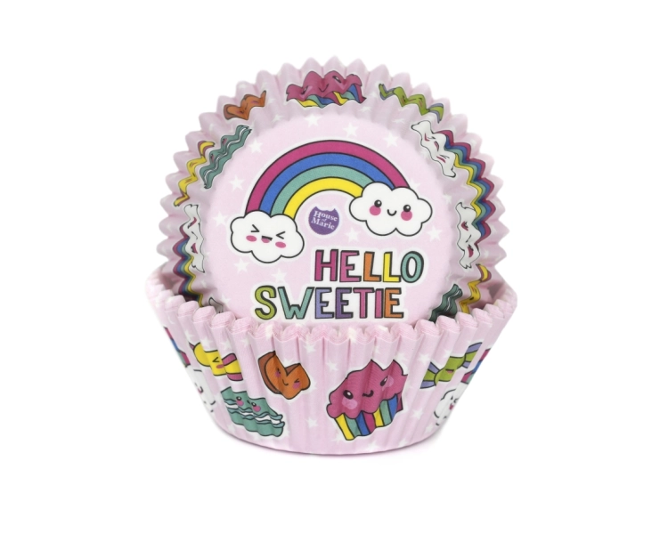 baking cups rainbow pink 50x33mm