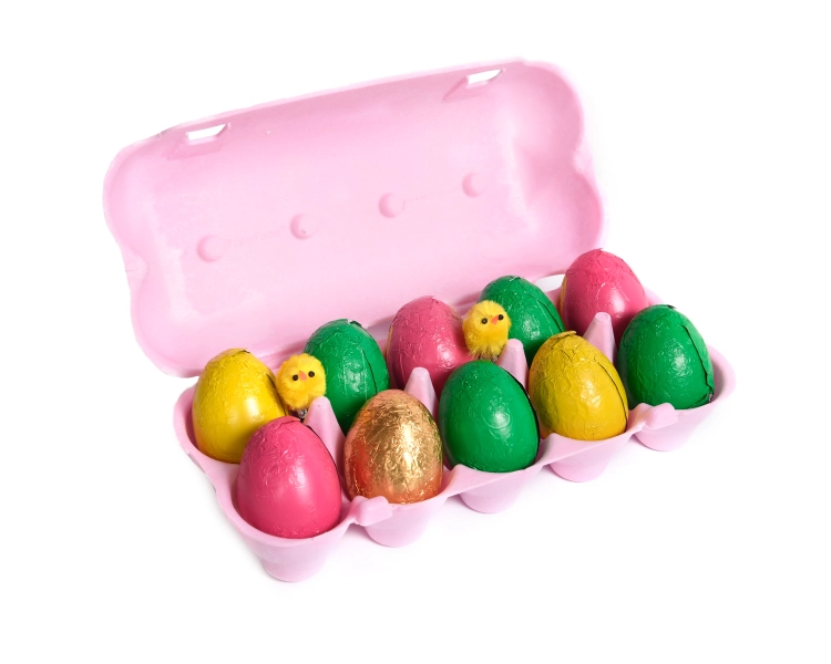 Egg carton 10 holes PINK biobased